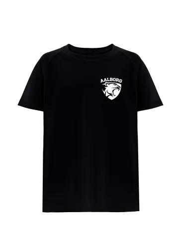Warm-up t-shirts, sort - børn